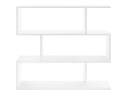 Prateleira*Dmora Estante Djovi, Prateleira de escritório multiuso, Estante com 3 prateleiras, 110x25h96 cm, Branco