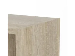 Dmora Estante Dsoffrid, estante de escritório, estante, biblioteca, 79x28 h203 cm, carvalho e branco^ Biblioteca
