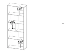Biblioteca|Dmora Estante Dsposit, Estante de escritório, Estante, Biblioteca, 80x34 h205 cm, Carvalho Castanho