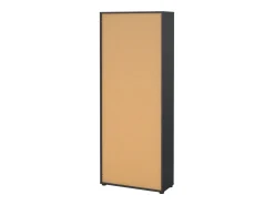 Clearance Dmora Estante Dtassot, estante de escritório, estante, biblioteca, 80x34 h205 cm, carvalho e cinzento Castanho