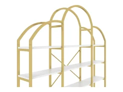 Clearance Hauss Spole Estante em forma de nuvem com 5 prateleiras - MDF e metal - e branco Dourado