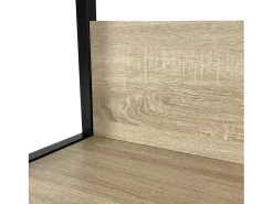 Akord Estante estilo loft com prateleiras de madeira 80 cm Preto, Carvalho Sonoma 80x32x192 cm^ Prateleira