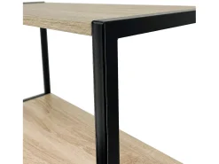 Prateleira|Akord Estante estilo loft com prateleiras de madeira 40 cm Preto, Carvalho Sonoma 40x32x192 cm Preto / Natural claro