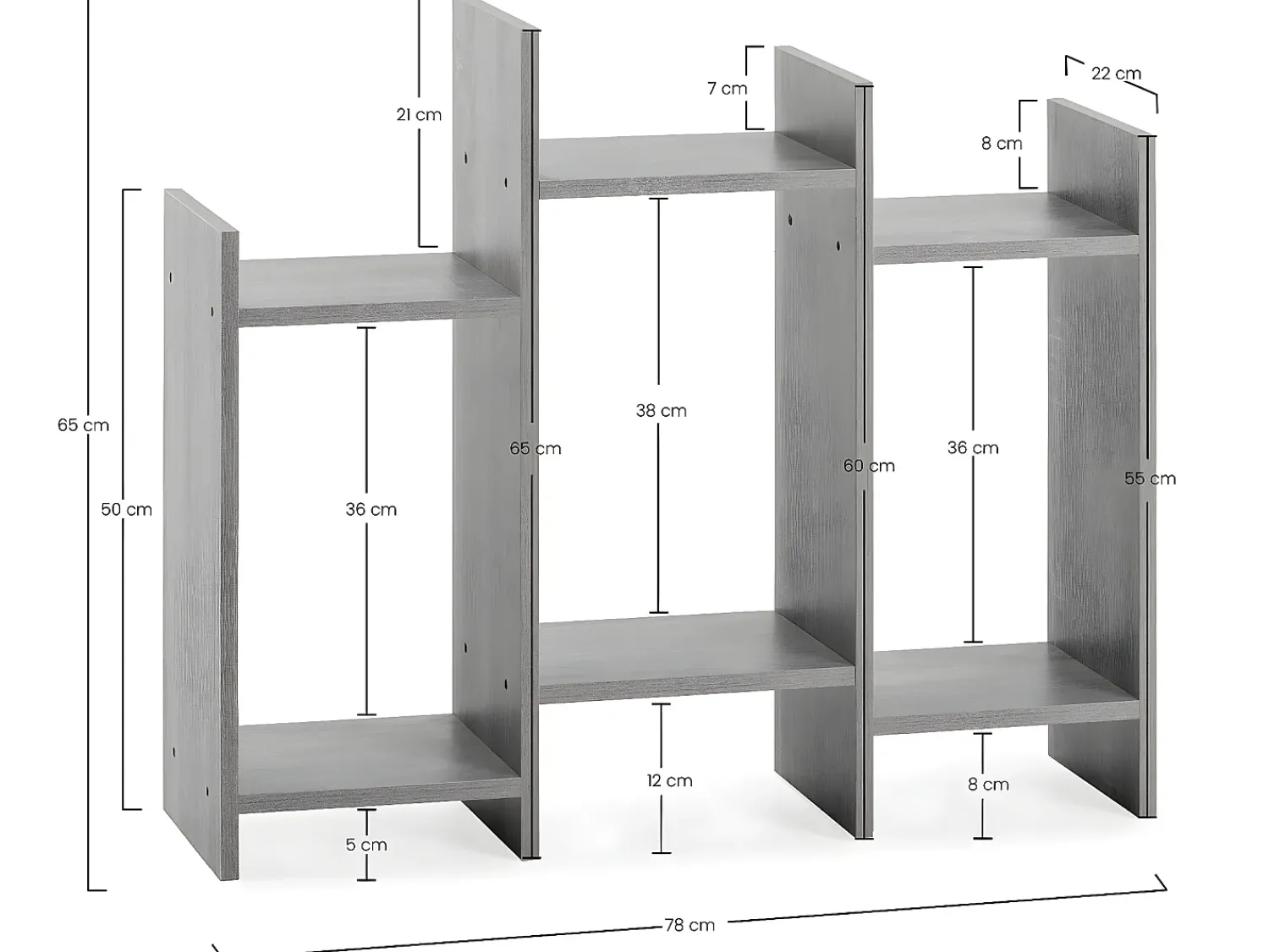 Best VS Venta-stock Estante Feroe 3 espaços em Branco