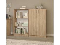 Consola| Estante haaus Flint, 2 portas, Carvalho Sonoma, 70 x 32 x 122 cm Bege