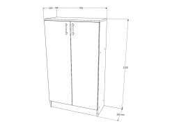 Estante haaus Flint, 2 portas, , 70 x 32 x 122 cm^ Consola