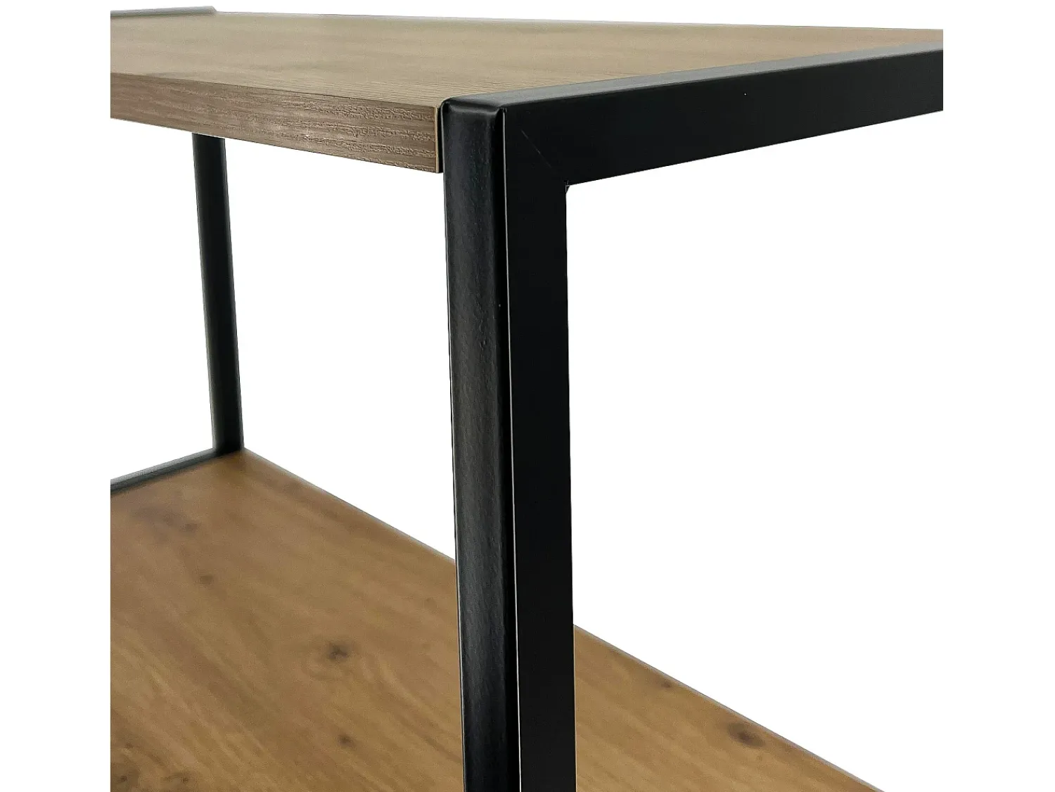 Akord Estante Industrial Loft Preta/Carvalho Artisan 40 cm^ Prateleira
