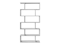Biblioteca*Dmora Estante Joliet, Estante alta dupla face, Prateleira divisória com 5 prateleiras, Estante de escritório moderna, 80x24h192 cm, Cinza concreto Cinzento