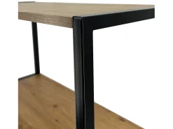 Prateleira|Akord Estante Loft Industrial Preto/Carvalho Craft 50cm Preto / Natural claro