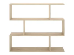Prateleira*Dmora Estante Misone, Prateleira de escritório multiuso, Estante com 3 prateleiras, 110x25h96 cm, Carvalho Castanho
