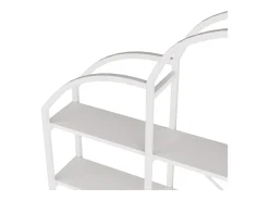 ModernLuxe Estante moderna em metal 170×26×190 cm - formato nuvem - 5 níveis de armazenamento -^ Biblioteca
