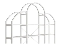 ModernLuxe Estante moderna em metal 170×26×190 cm - formato nuvem - 5 níveis de armazenamento -^ Biblioteca