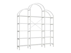 ModernLuxe Estante moderna em metal 170×26×190 cm - formato nuvem - 5 níveis de armazenamento -^ Biblioteca