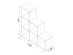 Prateleira*VCM Estante Nitas Carvalho Sonoma (Sägerau) A. 105 x L. 108 x P. 29 cm Multicor