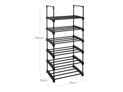 Móvel De Arrumação|Sapateira| Estante para Sapatos 45x30x106 cm Preto