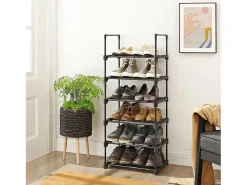 Móvel De Arrumação|Sapateira| Estante para Sapatos 45x30x106 cm Preto