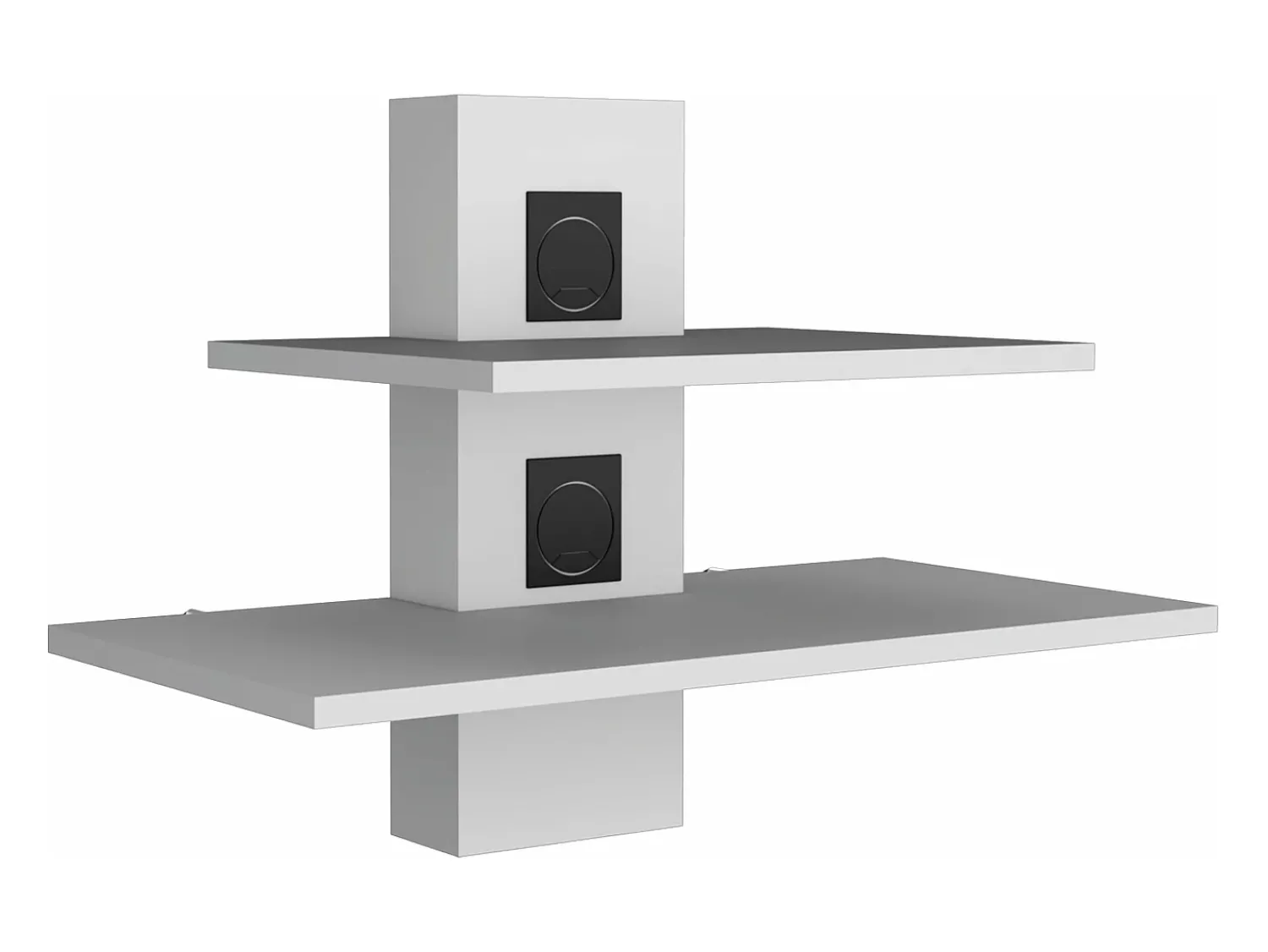 TuHome Estante para televisão Burgos em melamina com duas prateleiras , 43.7 cm X 60.1 cm X 30 cm ,^ Móvel De Tv
