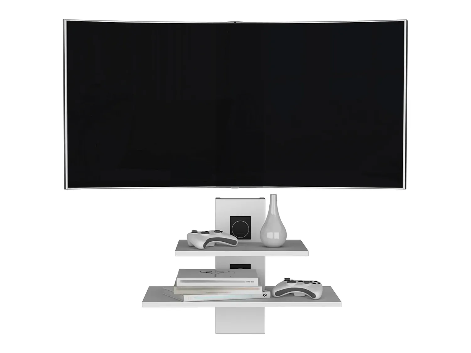 TuHome Estante para televisão Burgos em melamina com duas prateleiras , 43.7 cm X 60.1 cm X 30 cm ,^ Móvel De Tv