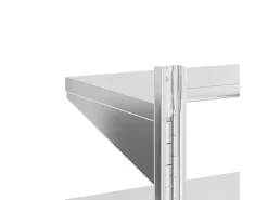 Outlet vidaxl Estante parede 2 prateleiras 75x30x60 cm aço inoxidável prata Prateado