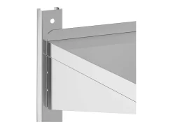 Prateleira|vidaxl Estante parede 2 prateleiras 50x30x48 cm aço inoxidável prata Prateado