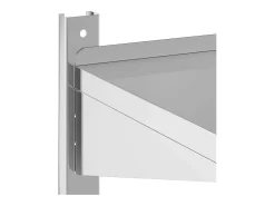 Prateleira|vidaxl Estante parede 2 prateleiras 100x23,5x60cm aço inoxidável prata Prateado