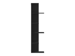 Outlet vidaxl Estante parede p/ canto 36,5x36,5x140 cm deriv. madeira Preto
