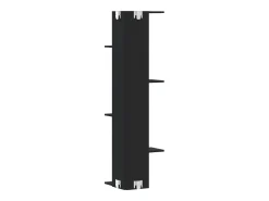 Outlet vidaxl Estante parede p/ canto 36,5x36,5x140 cm deriv. madeira Preto