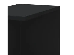 Outlet vidaxl Estante parede p/ canto 36,5x36,5x140 cm deriv. madeira Preto