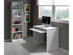 Dmora Estante Pomona, Estante alta com 5 prateleiras, Estante de escritório ou quarto, Estante moderna com compartimentos, 52x25h80 cm,^ Biblioteca