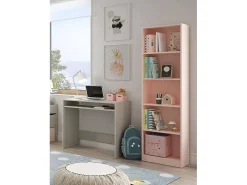 Online Dmora Estante Pomona, Estante alta com 5 prateleiras, Estante de escritório ou quarto, Estante moderna com compartimentos, 52x25h180 cm, Rosa