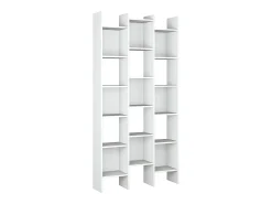 Dmora Estante Rockford, Estante com 18 prateleiras, Prateleira com compartimentos quadrados, Estante de escritório moderna, 96x29h192 cm,^ Biblioteca