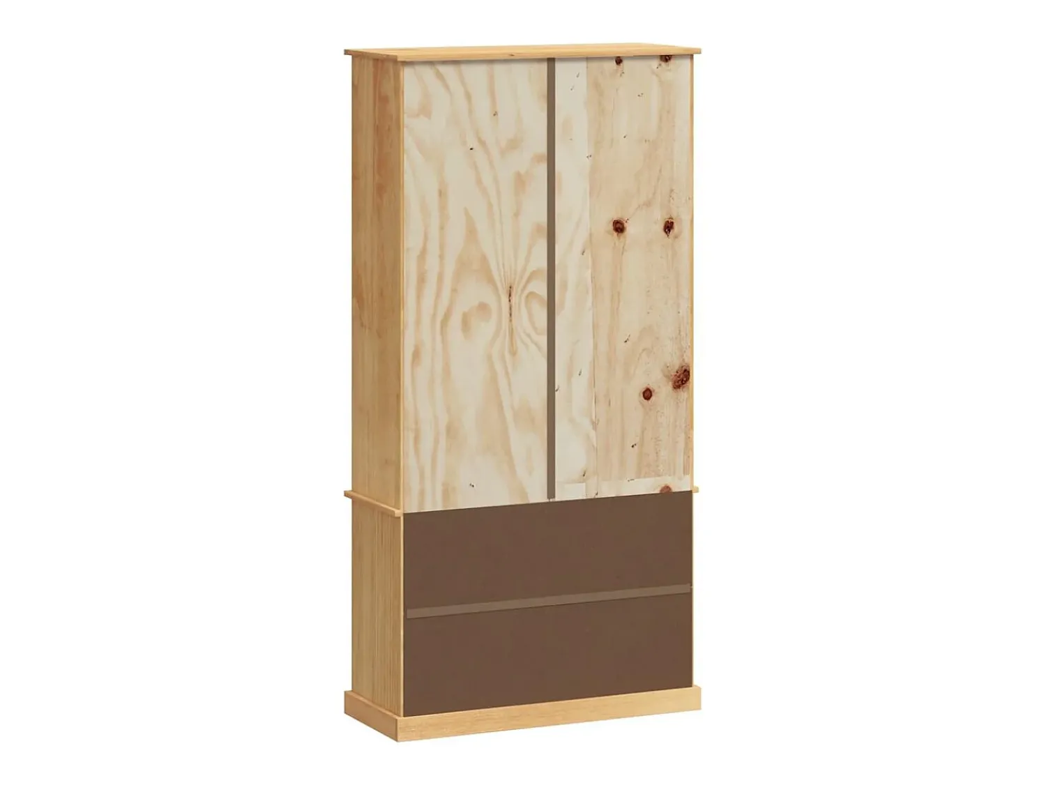 Vitrina|vidaxl Estante VIGO 85x35x170 cm madeira de pinho maciça Castanho