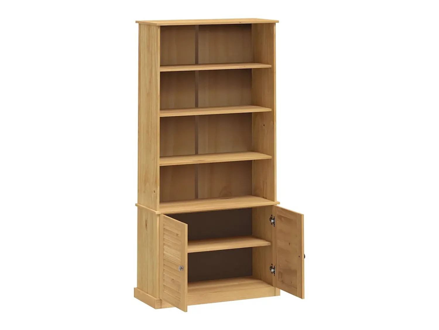 Vitrina|vidaxl Estante VIGO 85x35x170 cm madeira de pinho maciça Castanho