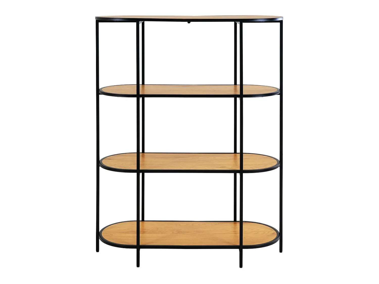 Biblioteca* Estante Vita, Castanho, 36x85x111 cm, Kendra Home Castanho chocolate