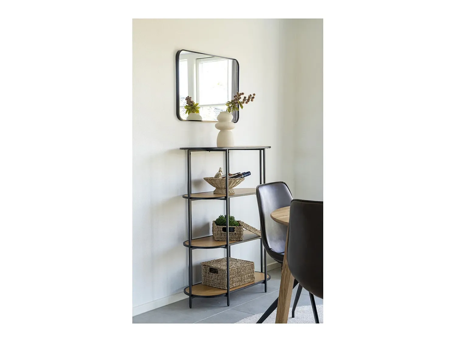 Biblioteca* Estante Vita, Castanho, 36x85x111 cm, Kendra Home Castanho chocolate