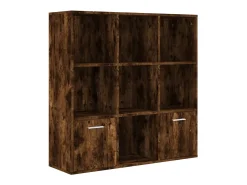 Vitrina|vidaxl Estante 98x30x98 cm cor carvalho fumado Castanho