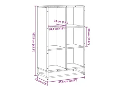 Biblioteca|vidaxl Estante 65,5x33x107,5 cm derivados de madeira sonoma Cinzento