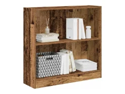 Biblioteca*vidaxl Estante 80x24x76 cm derivados de madeira madeira velha Castanho