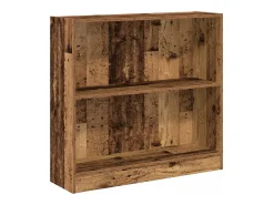 Biblioteca*vidaxl Estante 80x24x76 cm derivados de madeira madeira velha Castanho
