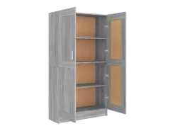 Vitrina*vidaxl Estante 82,5x30,5x150 cm derivados de madeira sonoma Cinzento