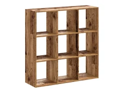 Biblioteca| Estante 102x32x102 cm derivados de madeira madeira velha PT587106 Castanho