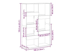 Biblioteca*vidaxl Estante 100x33x155,5 cm derivados de madeira Branco