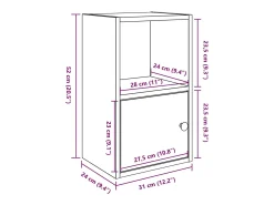 Sale vidaxl Estante 31x24x52 cm derivados de madeira sonoma Cinzento