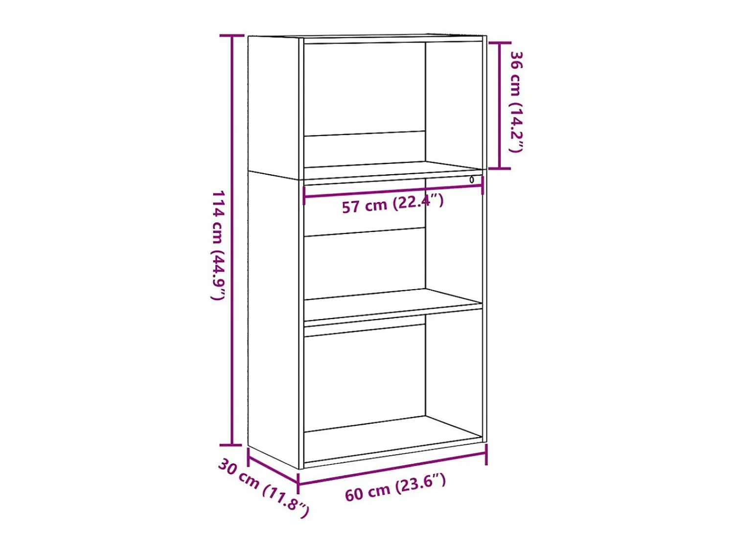 vidaxl Estante 60x30x114 cm derivados de madeira madeira velha Castanho