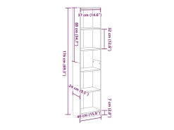 Móvel De Arrumação|vidaxl Estante 40x24x176 cm derivados de madeira Branco