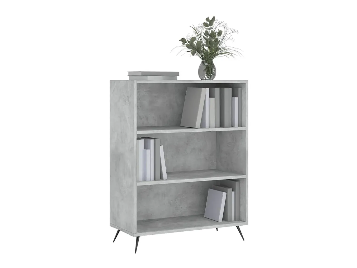Biblioteca* Estante 69,5x32,5x90 cm derivados de madeira cimento PT607813 Cinzento