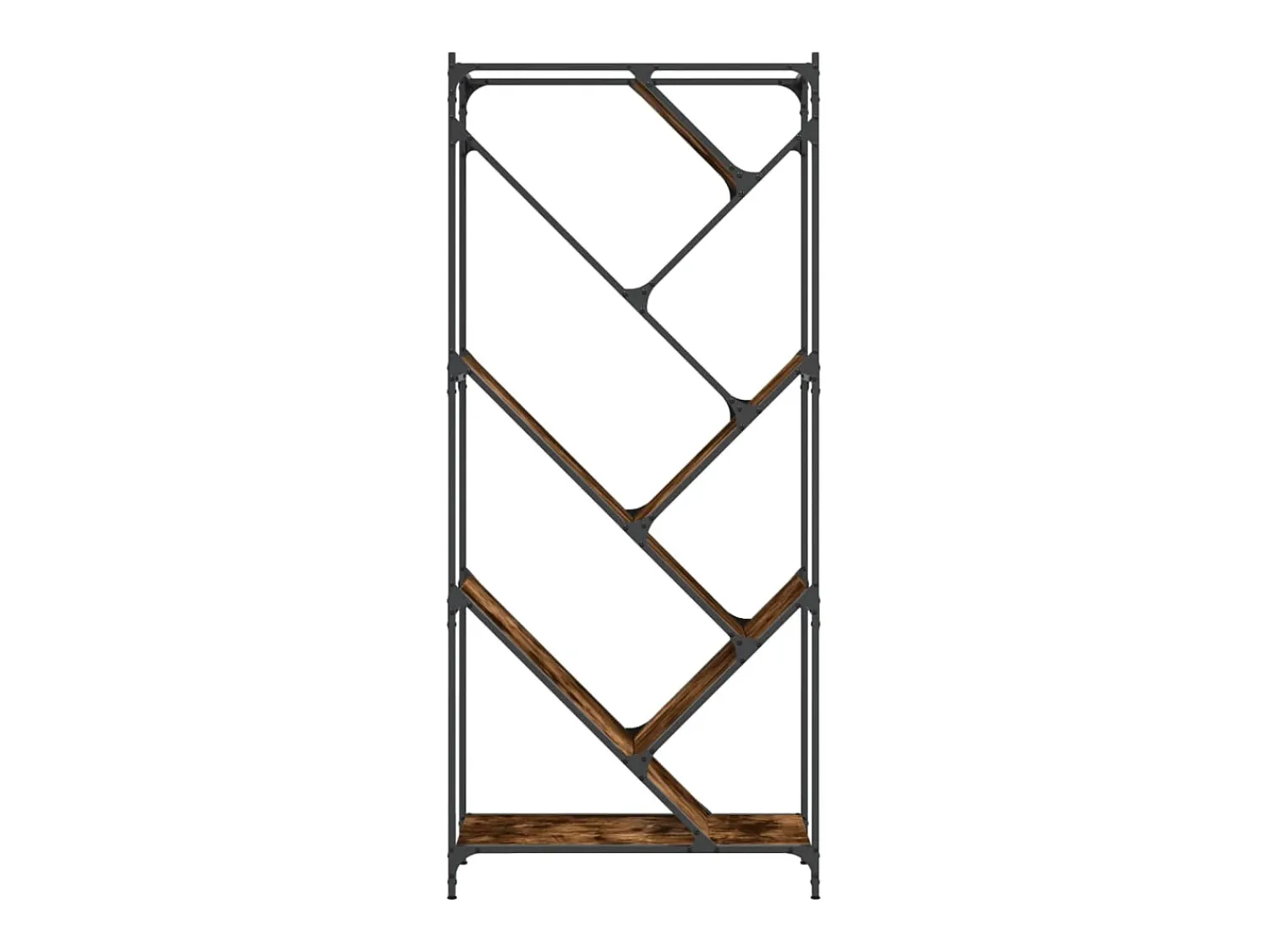 Biblioteca| Estante 79x30x180 cm derivados de madeira/metal carvalho fumado PT753325 Castanho