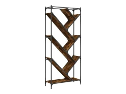 Biblioteca| Estante 79x30x180 cm derivados de madeira/metal carvalho fumado PT753325 Castanho