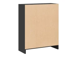 Vitrina*vidaxl Estante 60x24x76 cm madeira processada Preto