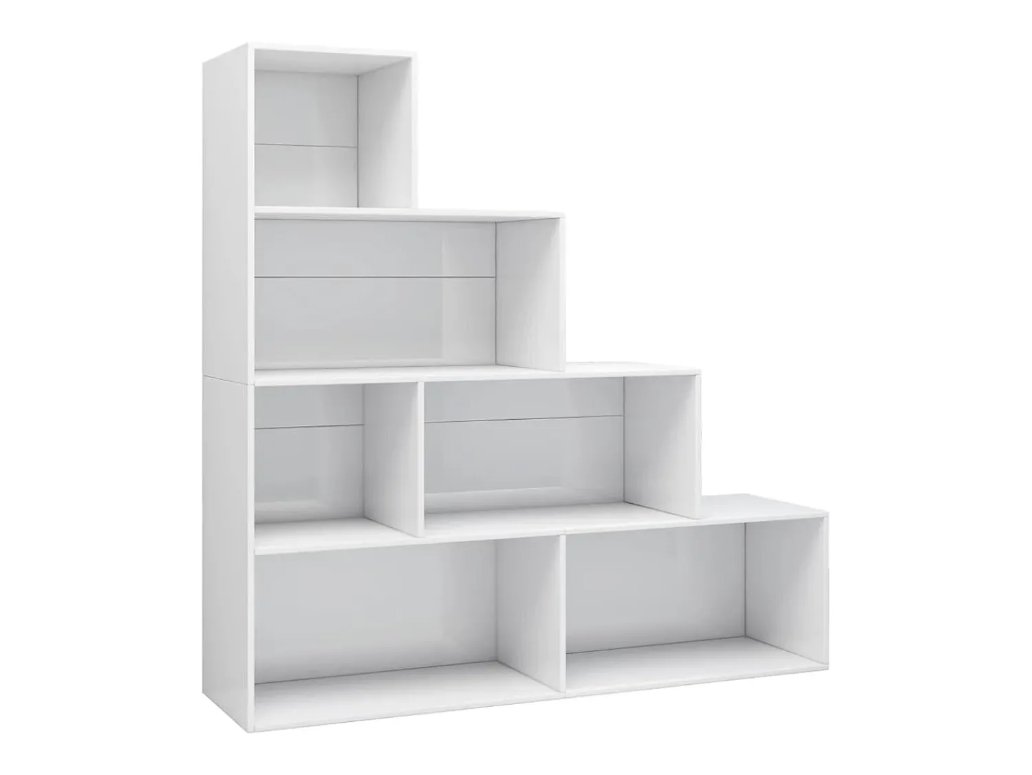 Biblioteca| Estante/divisória 155x24x160 cm contraplacado brilhante PT511749 Branco